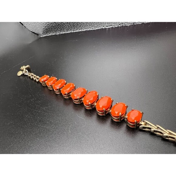 J. Crew Coral Graduated Stone Bracelet - Picture 1 of 5